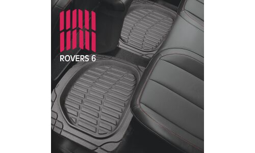 Коврики универсальные CARFORT ROVERS 6 для переднего и заднего ряда, черный цвет, ванночка, 4шт