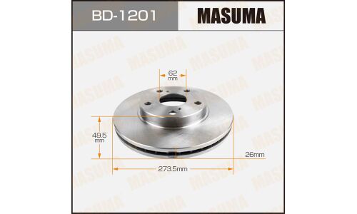 Тормозной диск Masuma передний, арт. BD-1201