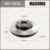 Тормозной диск Masuma передний, арт. BD-1203 Тормозной диск Masuma передний, арт. BD-1203