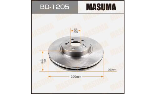 Тормозной диск Masuma передний, арт. BD-1205