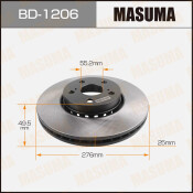 Тормозной диск Masuma передний, арт. BD-1206 Тормозной диск Masuma передний, арт. BD-1206