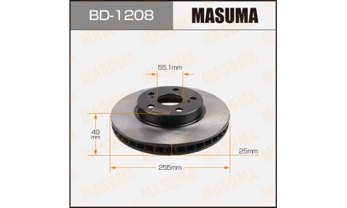 Тормозной диск Masuma, арт. BD-1208