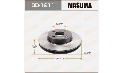 Тормозной диск Masuma, арт. BD-1211