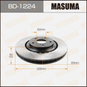Тормозной диск Masuma, арт. BD-1224 Тормозной диск Masuma, арт. BD-1224
