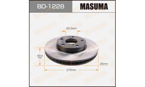 Тормозной диск Masuma, арт. BD-1228