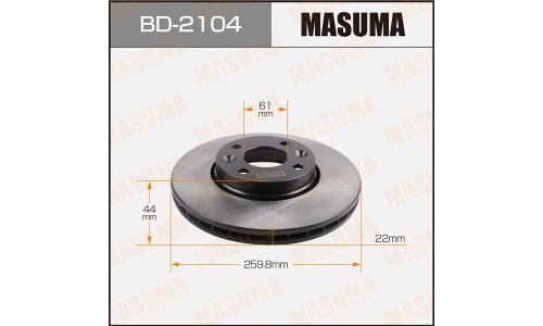 Тормозной диск Masuma, арт. BD-2104