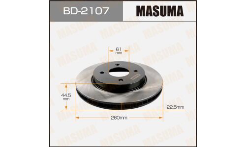 Тормозной диск Masuma, арт. BD-2107