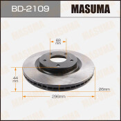Тормозной диск Masuma, арт. BD-2109 Тормозной диск Masuma, арт. BD-2109