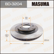 Тормозной диск Masuma, арт. BD-3204 Тормозной диск Masuma, арт. BD-3204