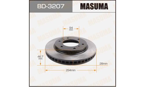 Тормозной диск Masuma передний, арт. BD-3207