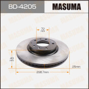 Тормозной диск Masuma, арт. BD-4205 Тормозной диск Masuma, арт. BD-4205