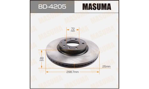 Тормозной диск Masuma, арт. BD-4205