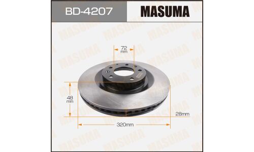 Тормозной диск Masuma передний, арт. BD-4207