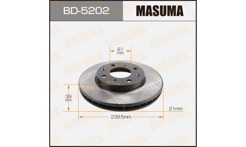 Тормозной диск Masuma, арт. BD-5202