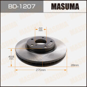 Тормозной диск Masuma, арт. BD-1207 Тормозной диск Masuma, арт. BD-1207