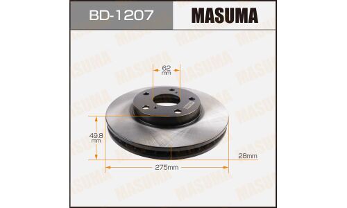 Тормозной диск Masuma, арт. BD-1207