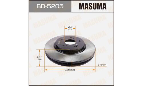 Тормозной диск Masuma, арт. BD-5205