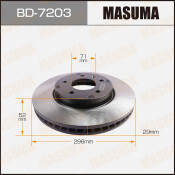 Тормозной диск Masuma передний, арт. BD-7203 Тормозной диск Masuma передний, арт. BD-7203