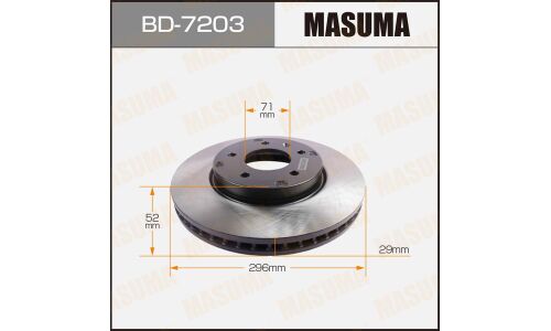 Тормозной диск Masuma передний, арт. BD-7203
