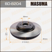 Тормозной диск Masuma, арт. BD-8204 Тормозной диск Masuma, арт. BD-8204
