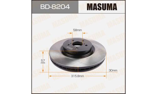 Тормозной диск Masuma, арт. BD-8204