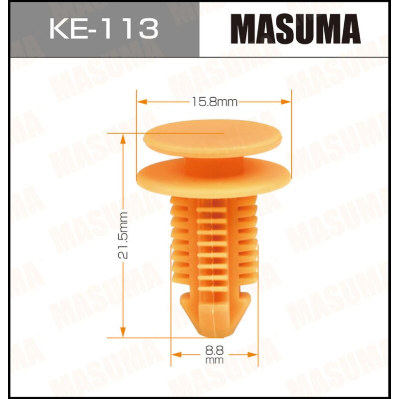 

Клипса крепежная MASUMA KE-113 (OEM 7658893) (стоимость за упаковку 50 шт