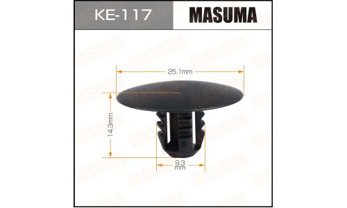 Клипса крепёжная шумоизоляции капота Masuma, для Ford, арт. KE-117
