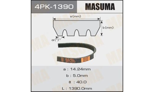Ремень ручейковый MASUMA 4PK-1390