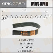 Ремень ручейковый MASUMA 9PK-2250