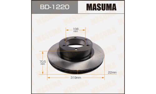 Тормозной диск Masuma, арт. BD-1220