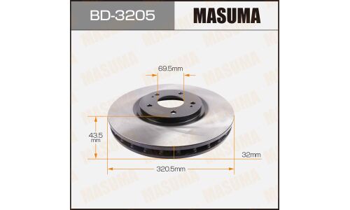 Тормозной диск Masuma, арт. BD-3205