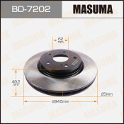 Тормозной диск Masuma, арт. BD-7202 Тормозной диск Masuma, арт. BD-7202