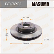 Тормозной диск Masuma, арт. BD-8201 Тормозной диск Masuma, арт. BD-8201