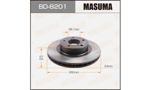 Тормозной диск Masuma, арт. BD-8201