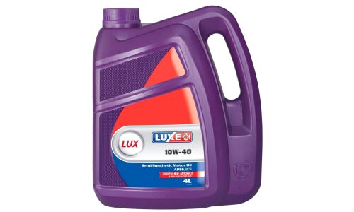 Масло моторное Luxe LUX 10w40, полусинтетическое, API SJ/CF, ACEA A2/B2, универсальное, 4л, арт. 111