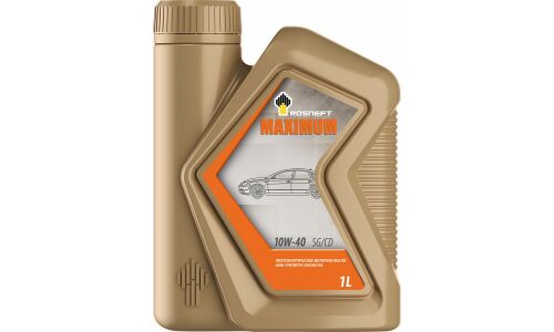 Масло моторное Роснефть Maximum 10w40 SG/CD, полусинтетическое, универсальное 1л