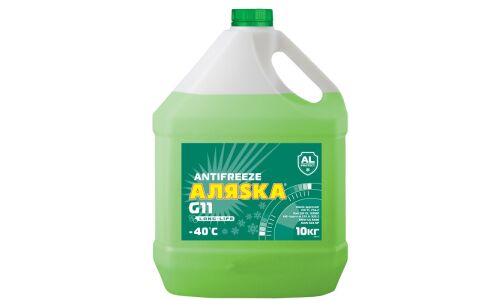 Антифриз Аляsка Long Life G11 LLC, зелёный, -40°C, 10кг, арт. 5087