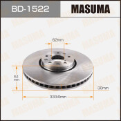 Тормозной диск Masuma передний, арт. BD-1522 Тормозной диск Masuma передний, арт. BD-1522