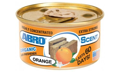 Ароматизатор на торпедо ABRO Organic Orange (Апельсин), с растительным наполнителем, баночка 42г, арт. AS-560-OR