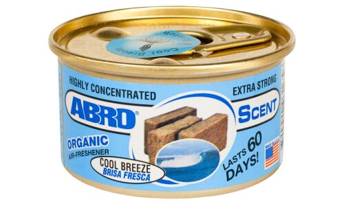 Ароматизатор на торпедо ABRO Organic Cool Breeze (Легкий бриз), с растительным наполнителем, баночка 42г, арт. AS-560-CB