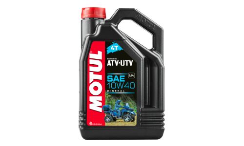 Масло для квадроциклов MOTUL ATV UTV 4T 10w40 минеральное, API SL, JASO MA1, 4-тактное, 4л, арт. 105879