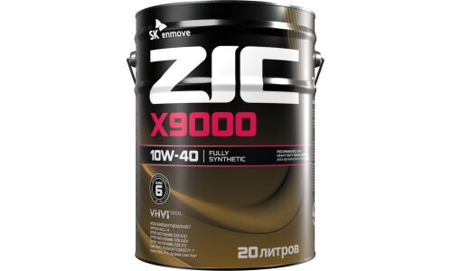 Масло моторное ZIC X9000 10w40, синтетическое, API CK-4/CJ-4, ACEA E4/E6/E7/E8/E9/E11, JASO DL-0/DH-1/DH-2, для дизельного двигателя, 20л, арт. 191200
