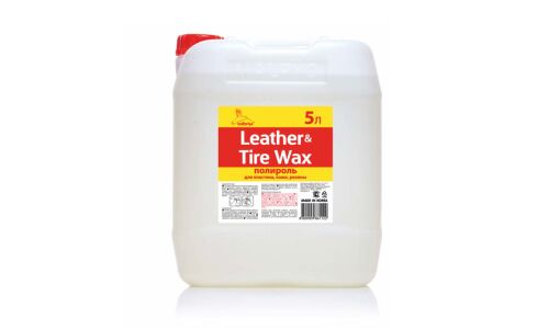 Полироль салона Kolibriya Leather & Tire Wax, для пластика, кожи, винила и резины, с приданием блеска, канистра 5л, арт. 1122