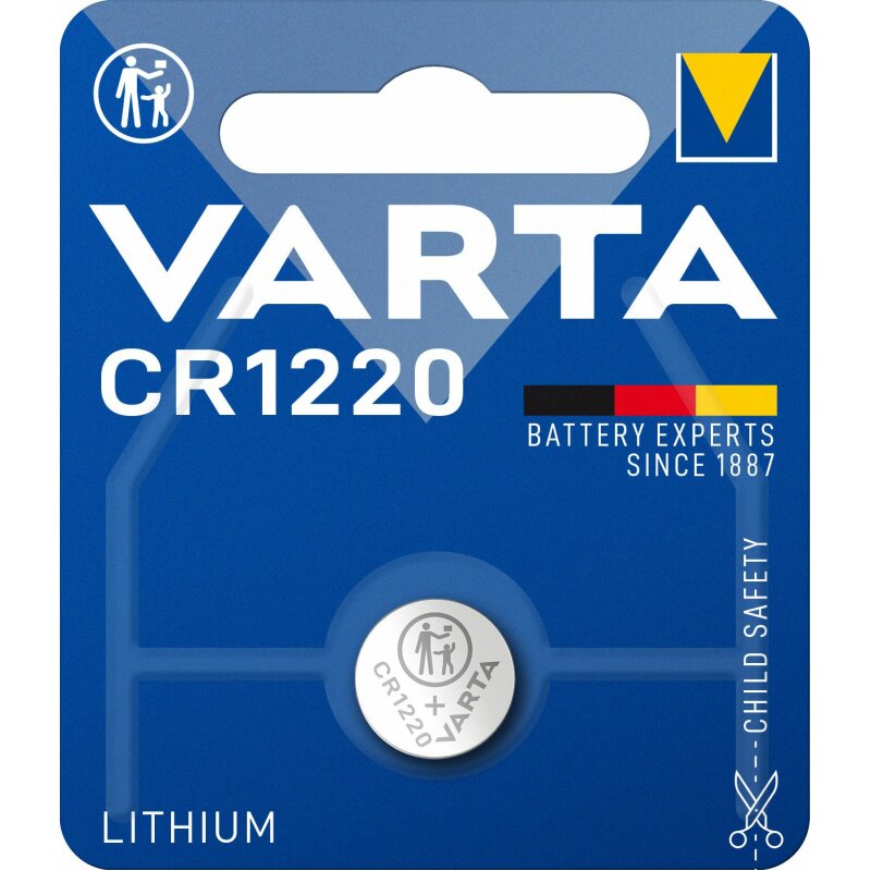 

Батарейка литиевая Varta Professional Electronic, CR1220 (Ø12.0x2.0мм), 3В, 1 шт