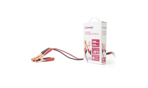 Провода пусковые Carfort, 200А, сечение 5мм², длина 4м, в чехле, арт. BC-2040