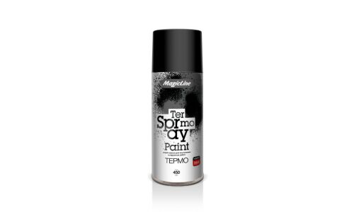Краска аэрозольная MagicLine Termo Paint Spray, для горячих металлических поверхностей, термостойкая (до 600°C), черная, цветовой код RAL 9004, 265г, арт. 600