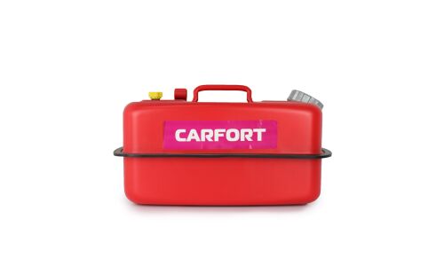 Канистра стальная Carfort, горизонтальная, оцинкованная, горловина с навинчивающейся крышкой и перепускным клапаном, 10л, арт. FT-5010