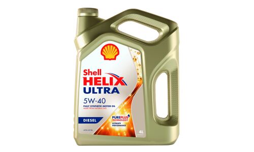 Масло моторное Shell Helix Ultra Diesel 5w40 синтетическое, CF, ACEA A3/B3/B4, для дизельного двигателя, 4л, арт. 550046371