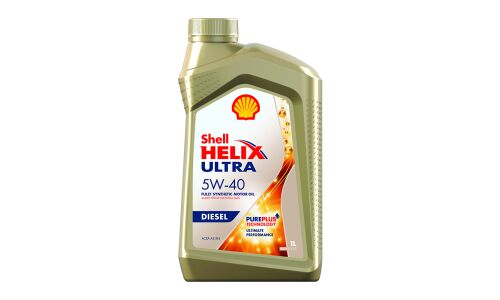 Масло моторное Shell Helix Ultra Diesel 5w40 синтетическое, CF, ACEA A3/B3/B4, для дизельного двигателя, 1л, арт. 550046380