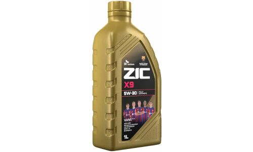 Масло моторное ZIC X9 5w30, синтетическое, API SL, ACEA A3/B3/B4, универсальное, 1л, арт. 132614